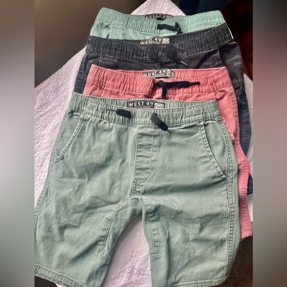 West 49 boys youth drawstring shorts.Selling as a set. Good condition.Great deal